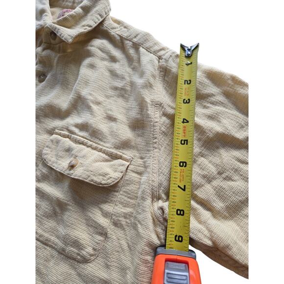 Banana Republic Button Up Short Sleeve Double Pockets Yellow 1980 Vintage Medium - Picture 7 of 14